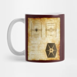 Bad Guys Fighter Craft Parchment Blueprint Mug